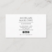 Elegante Botanische Boho Wildflower Tuinier Visitekaartje (Achterkant)