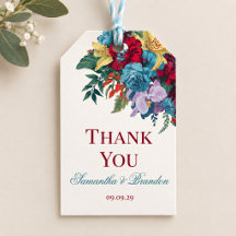 Elegante botanische bordeauxrode en turquoise bloe