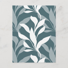 Elegante botanische bosgroene bladschikking in Gra Briefkaart