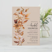 Elegante botanische bruidsdouche kaart (Staand voorkant)