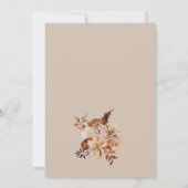 Elegante botanische bruidsdouche kaart (Achterkant)