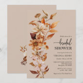 Elegante botanische bruidsdouche kaart (Voorkant / Achterkant)