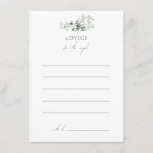 Elegante botanische bruiloft advies Kaart (Voorkant)