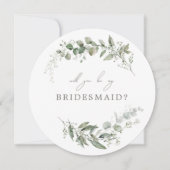 Elegante botanische bruiloft bruidsmeisje voorstel kaart (Voorkant)