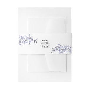 Elegante botanische bruiloft envelop buik band uitnodigingen wikkel