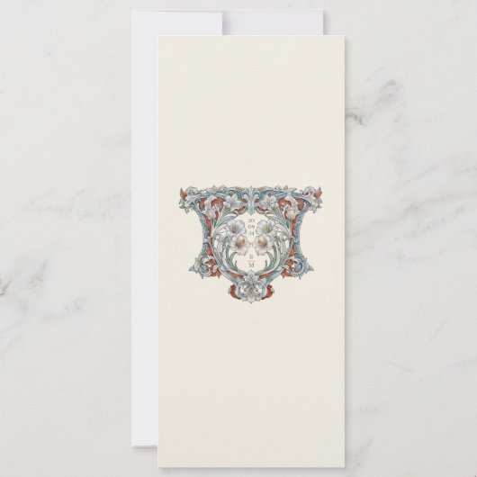 Elegante Botanische Bruiloft Menu Kaart (Achterkant)