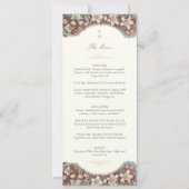 Elegante Botanische Bruiloft Menu Kaart (Voorkant)