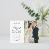 elegante botanische bruiloft met uitzondering van briefkaart (Staand voorkant)