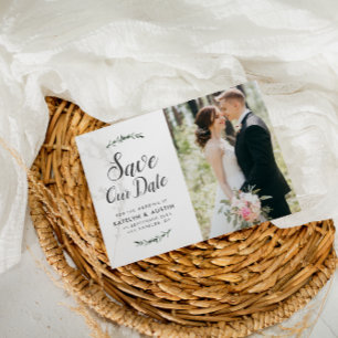 elegante botanische bruiloft met uitzondering van  briefkaart