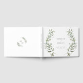 Elegante botanische bruiloft monogram gastenboek (Volledig)