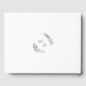 Elegante botanische bruiloft monogram gastenboek (Achterkant)