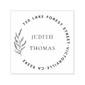 Elegante Botanische Bruiloft Namen Retouradres Zelfinktende Stempel (Design)