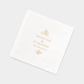 Elegante botanische bruiloft op maat echt goud folie servetten (Links)