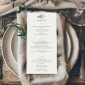 Elegante botanische bruiloft platte menu