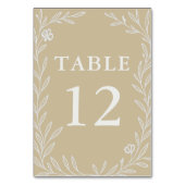 Elegante botanische bruiloft receptie kaart (Achterkant)