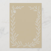 Elegante botanische bruiloft receptie menu (Achterkant)