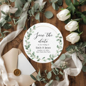 Elegante botanische bruiloft Save the Date Kaart
