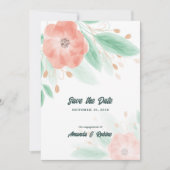 Elegante Botanische Bruiloft Uitnodiging (Voorkant)