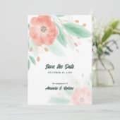 Elegante Botanische Bruiloft Uitnodiging (Staand voorkant)