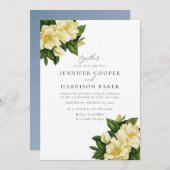 Elegante, botanische bruiloft uitnodiging (Voorkant / Achterkant)