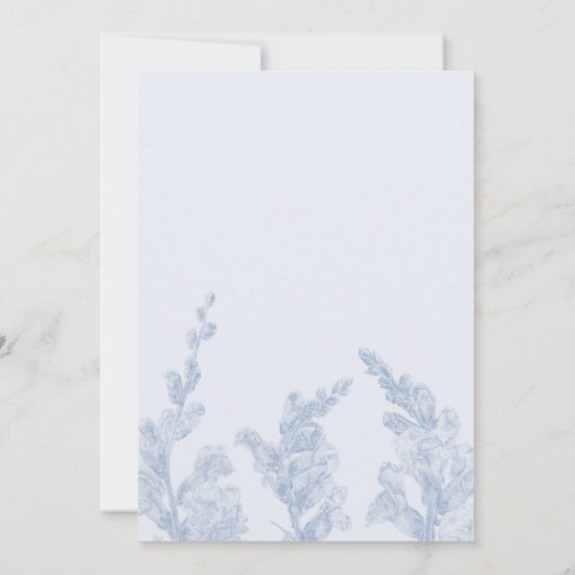 Elegante Botanische Bruiloft Uitnodiging (Achterkant)