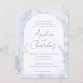 Elegante Botanische Bruiloft Uitnodiging (Voorkant / Achterkant)