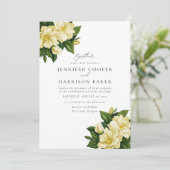Elegante, botanische bruiloft uitnodiging (Staand voorkant)