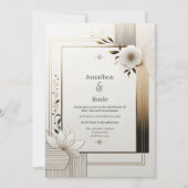 Elegante Botanische Bruiloft Uitnodiging (Voorkant)