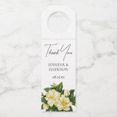 Elegante, botanische bruiloft uitnodiging flessenhanger (Voorkant)