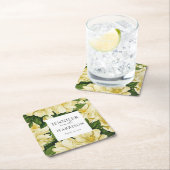 Elegante, botanische bruiloft uitnodiging kartonnen onderzetters (Insitu)