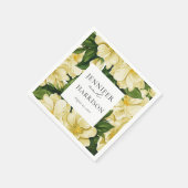 Elegante, botanische bruiloft uitnodiging servet (Hoek)