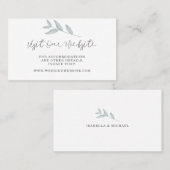 Elegante Botanische Bruiloft Website Insert kaart Plaatskaartje (Voorkant / Achterkant)