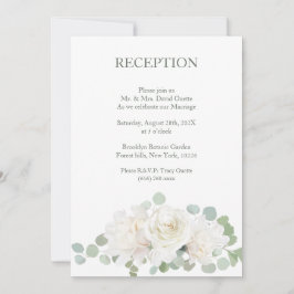 Elegante botanische bruiloftsreceptie kaart