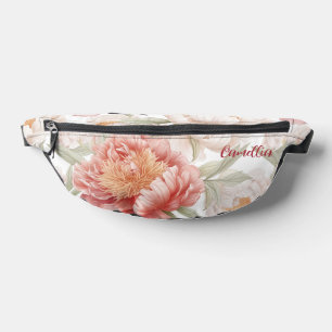 Elegante Botanische Camellia Roze Pastel Custom Heuptasje