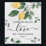 Elegante botanische citroen gemaakt met liefde lim wijn etiket<br><div class="desc">Een elegant en klassiek ontwerp voor je zelfgemaakte limoncello. Deze fleslabels hebben een witte gestructureerde achtergrond,  waterverf gele citroenen en handgeschilderd groen botanisch blad met mooie witte bloesem bloemen. Alle tekst kan eenvoudig worden aangepast.</div>