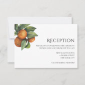 Elegante botanische citrus bruiloftsontvangstkaart kaart (Voorkant)