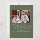 Elegante botanische citrus krans foto feestdagenkaart (Achterkant)