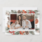 Elegante botanische citrusfoto feestdagenkaart (Voorkant)