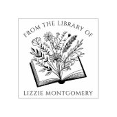 Elegante botanische collectie uit de Library of Cu Rubberstempel (Afrduk)