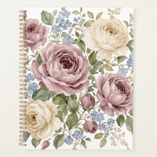 Elegante botanische "Dagelijkse Planner" Planner (Voorkant)
