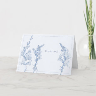 Elegante botanische dank u bedankkaart