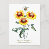 Elegante Botanische Deken Bloem Briefkaart (Voorkant)
