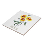 Elegante  Botanische Deken Bloem Tegeltje (Zijkant)