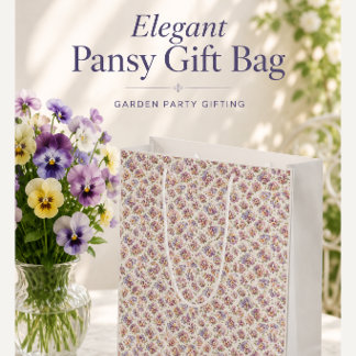 Elegante botanische driekleurige viooltjes Bloemen Groot Cadeauzakje
