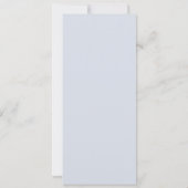 Elegante Botanische Dusty Blue Wedding Menu Kaart (Achterkant)