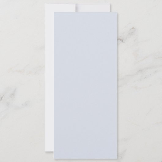 Elegante Botanische Dusty Blue Wedding Menu Kaart (Achterkant)