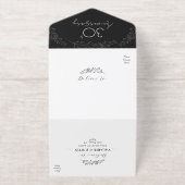 Elegante Botanische Echte Folie 30e Jubileum All In One Uitnodiging (Buiten)