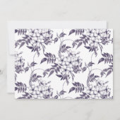 Elegante Botanische Één Fotobruiloft Save The Date (Achterkant)