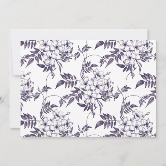 Elegante Botanische Één Fotobruiloft Save The Date (Achterkant)