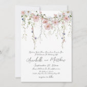 Elegante Botanische Eenvoudige Wildflower Bloemen  Kaart (Voorkant)